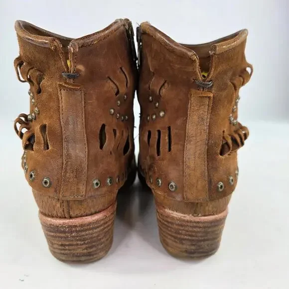 AS98 Airstep A.S.98 Brown Leather Bootie US 9.5 Inside Zip  display picture 3